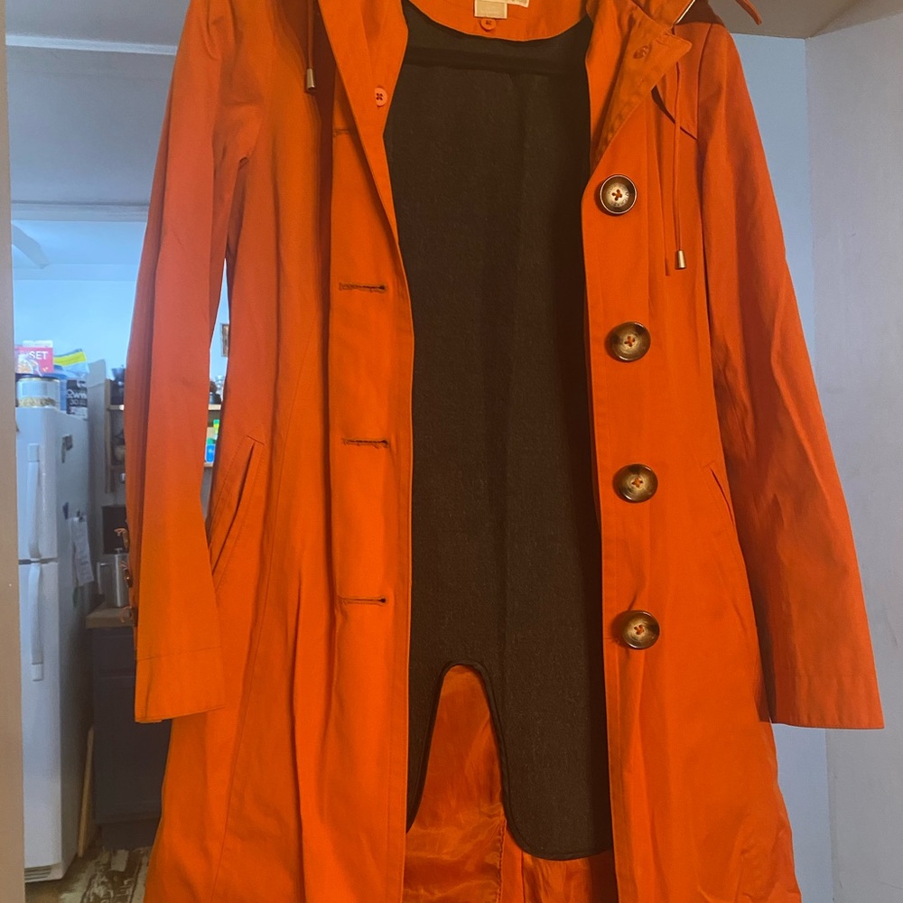 Michael Kors Poppy Orange Trench Coat